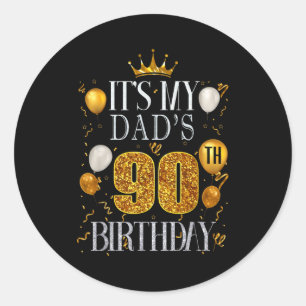 Het is de 90ste verjaardag van mijn vader Gefelici Ronde Sticker