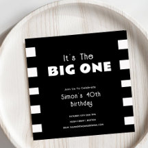 Het is de Big One Black & White Stripes Adult