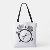 Het is de Canvas tas van Crochet O'Clock (Achterkant)