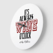 Het is de gepersonaliseerde klok van Wine-o-klok (Hoek)