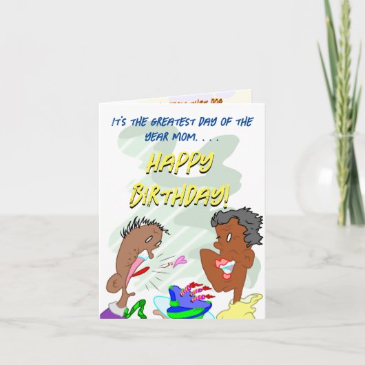 Het is de grootste dag van het jaar mam. bedankkaart (Voorkant)