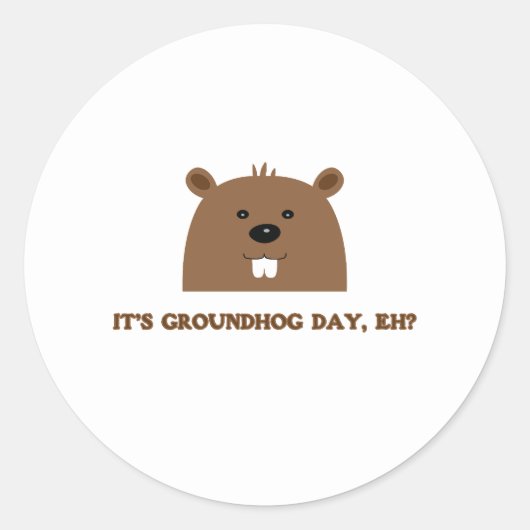 Het is de Groundhog dag, hè? Ronde Sticker (Voorkant)