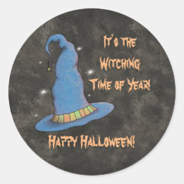 Het is de heksentijd van het jaar Halloween Ronde Sticker