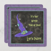 Het is de heksentijd van het jaar Halloween Witch Kaart (Voorkant / Achterkant)