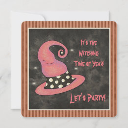 Het is de heksentijd van het jaar Halloween Witch Kaart