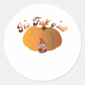 Het is de Herfst Y’all Minimal Clean Ronde Sticker (Voorkant)
