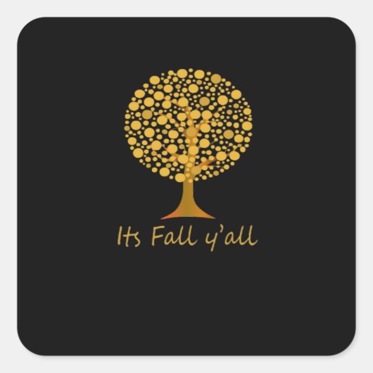 Het is de Herfst Y’all Minimal Clean Vierkante Sticker (Voorkant)