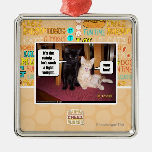 Het is de katnip metalen ornament (Voorkant)