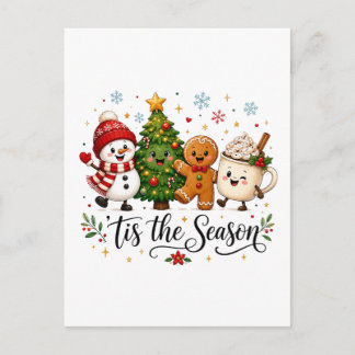 Het is de kersttijd aankondigingskaart