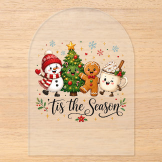 Het is de kersttijd Kerstmis Acryl Uitnodigingen