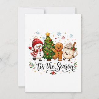 Het is de kersttijd Kerstmis Bedankkaart