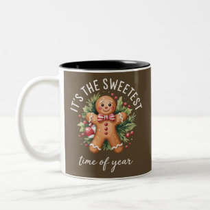 Het is de leukste tijd van het jaar Gingerbread Ke Tweekleurige Koffiemok