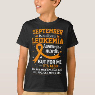 Het is de maand van de bewustwording van leukemie t-shirt