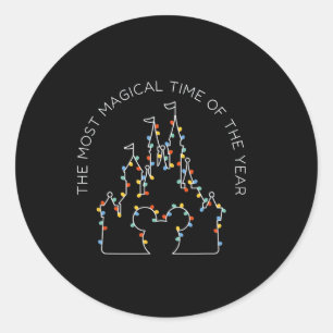 Het is de meest magische tijd van het jaar Kerstmi Ronde Sticker