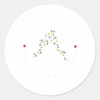 Het is de meest magische tijd van het jaar Kerstmi Ronde Sticker
