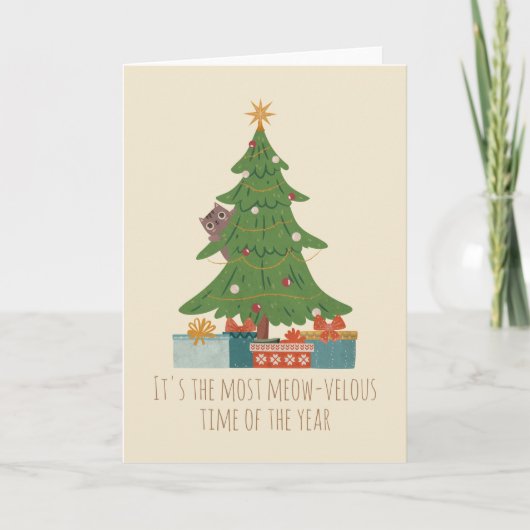 Het is de meest Meow-velous tijd van het jaar kaar Kaart (Voorkant)