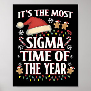 Het is de meest sigma tijd van het jaar Funny Chri Poster