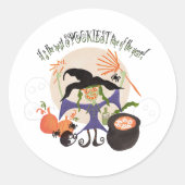 "Het is de meest spookachtige tijd van het jaar!" Ronde Sticker (Voorkant)