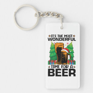 Het is de meest wonderbaarlijke tijd voor een bier sleutelhanger
