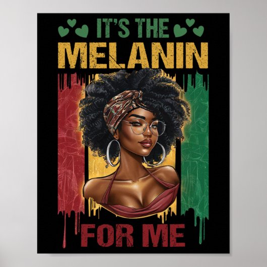 Het is de melanine bhm zwarte geschiedenis van de poster (Voorkant)