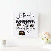 Het is de mooiste tijd van het jaar Halloween Vierkante Klok (Huis)