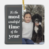 Het is de mooiste tijd van het jaar keramisch ornament (Voorkant)