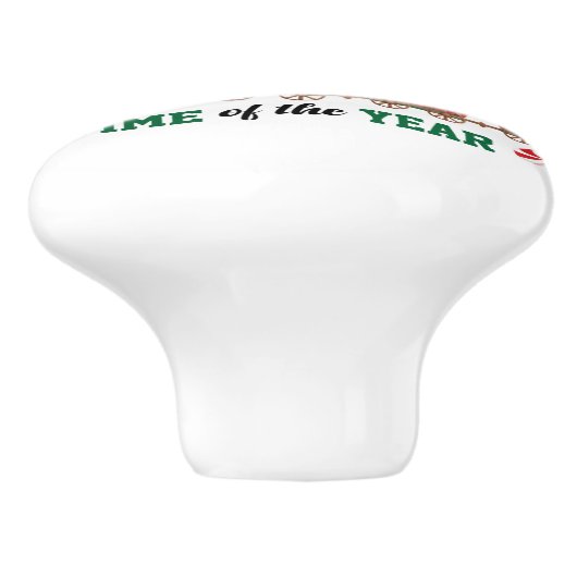 Het is de mooiste tijd van het jaar keramische knop (Zijkant)