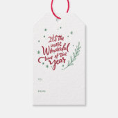 Het is de mooiste tijd van het jaar Kerstmis Cadeaulabel (Voorkant)