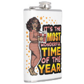 Het is de mooiste tijd van het jaar Kerstmis Heupfles (Rechts)