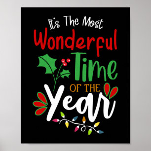 Het is de mooiste tijd van het jaar kerstmis poster