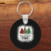 Het is de mooiste tijd van het jaar Kerstmis Sleutelhanger (Voorkant)