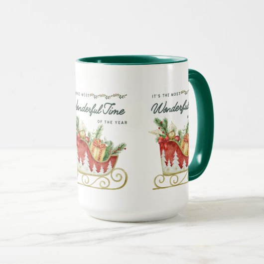 Het is de mooiste tijd van het jaar mok (Voorkant rechts)