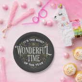 Het is de mooiste tijd van het jaar papieren bordje (Feest)