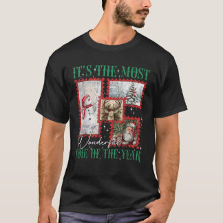 Het is de mooiste tijd van het jaar retro kerst t-shirt