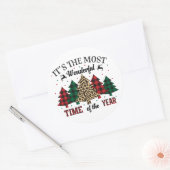 Het is de mooiste tijd van het jaar ronde sticker (Envelop)