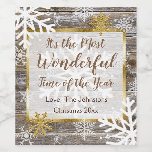 Het is de mooiste tijd van het Jaar Wijn Etiket (Enkel label)