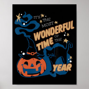 Het is de mooiste tijd van het jaar zwarte kat poster