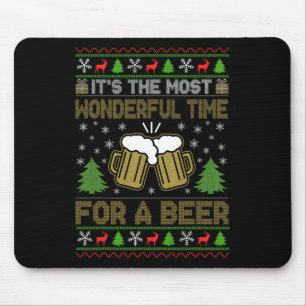 Het is de mooiste tijd voor een bier Santa Ugly Muismat