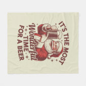 Het is de mooiste tijd voor een bierkerstman fleece deken (Voorkant (Horizontaal))