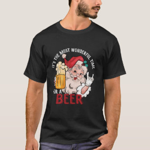 Het is de mooiste tijd voor een bierkerstmuts t-shirt