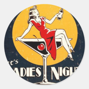 Het is de nacht van de dames. ronde sticker