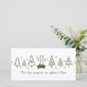 HET IS DE REDE Kerstmis Kerstkaart van Christelijk (Staand voorkant)