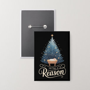 Het is de reden Christelijke Religieuze Kerstmis B Button
