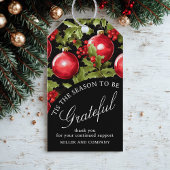 Het Is De Tijd Om Dankbaar Te Zijn BedrijfsKerstmi Cadeaulabel