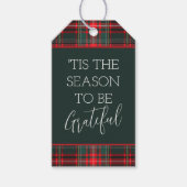 Het is de tijd om dankbaar te zijn BedrijfsKerstmi Cadeaulabel (Voorkant)