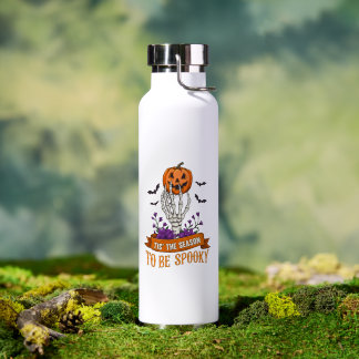 Het Is De Tijd Om Een Griezelige Skelet Hand Hallo Waterfles