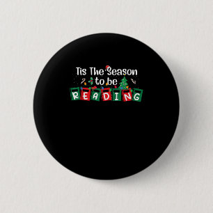 Het Is De Tijd Om Kerstmis Boek Voor Leraren Te Le Ronde Button 5,7 Cm