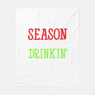 Het Is De Tijd Om Te Drinken Tijdens De Feestdagen Fleece Deken