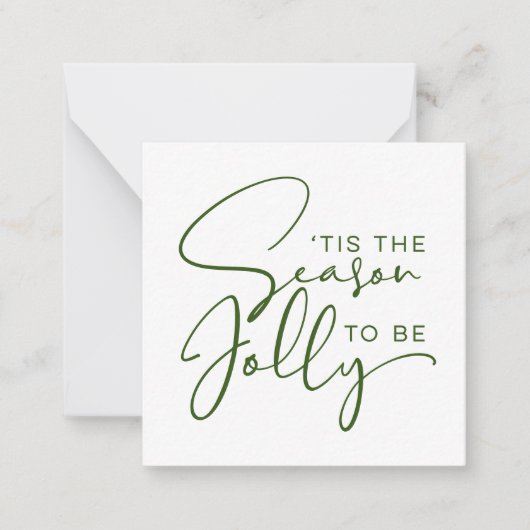 Het is de tijd om vrolijk te zijn met de feestdage notitiekaartje (Voorkant)