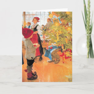 Het is de Tijd van Kerstmis opnieuw - Jongen die Feestdagen Kaart